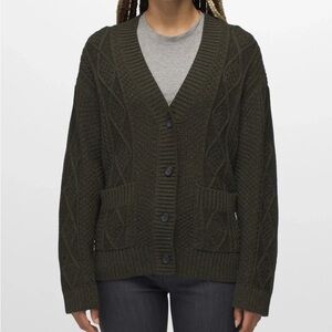 PrAna Sangria Fields Cardigan - Heathered Green